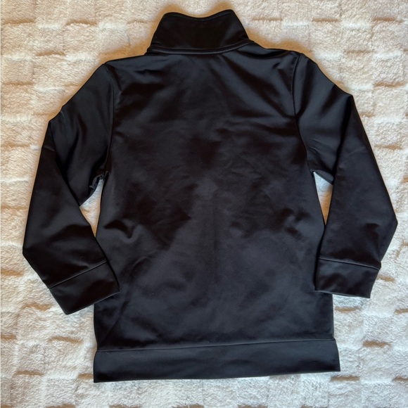 Adidas Boy’s Black Athletic Outwear Jacket With Pockets and Full Zip Up, Size 7 - Picture 2 of 3